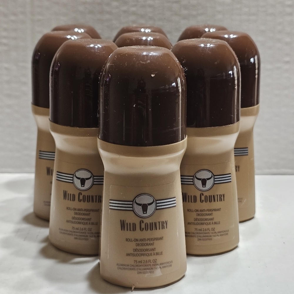 Avon Wild Country Roll-on Anti-Perspirant Deodorant 2.6 oz Mens 9-Pack NEW NOS